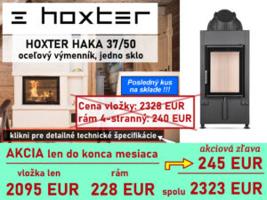 Krbová vložka HOXTER HAKA 37/50 s rámom, oceľovým výmenníkom, otváranie do priestoru